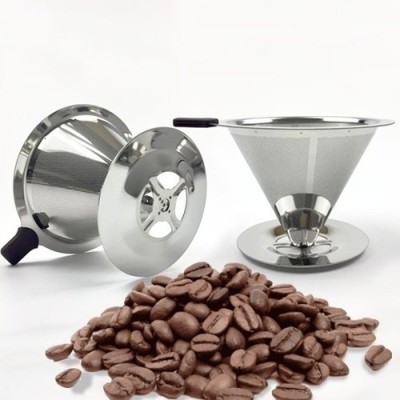 Coador De Café Reutilizável Pour Over Inox Não Usa Filtro Genérica - 2
